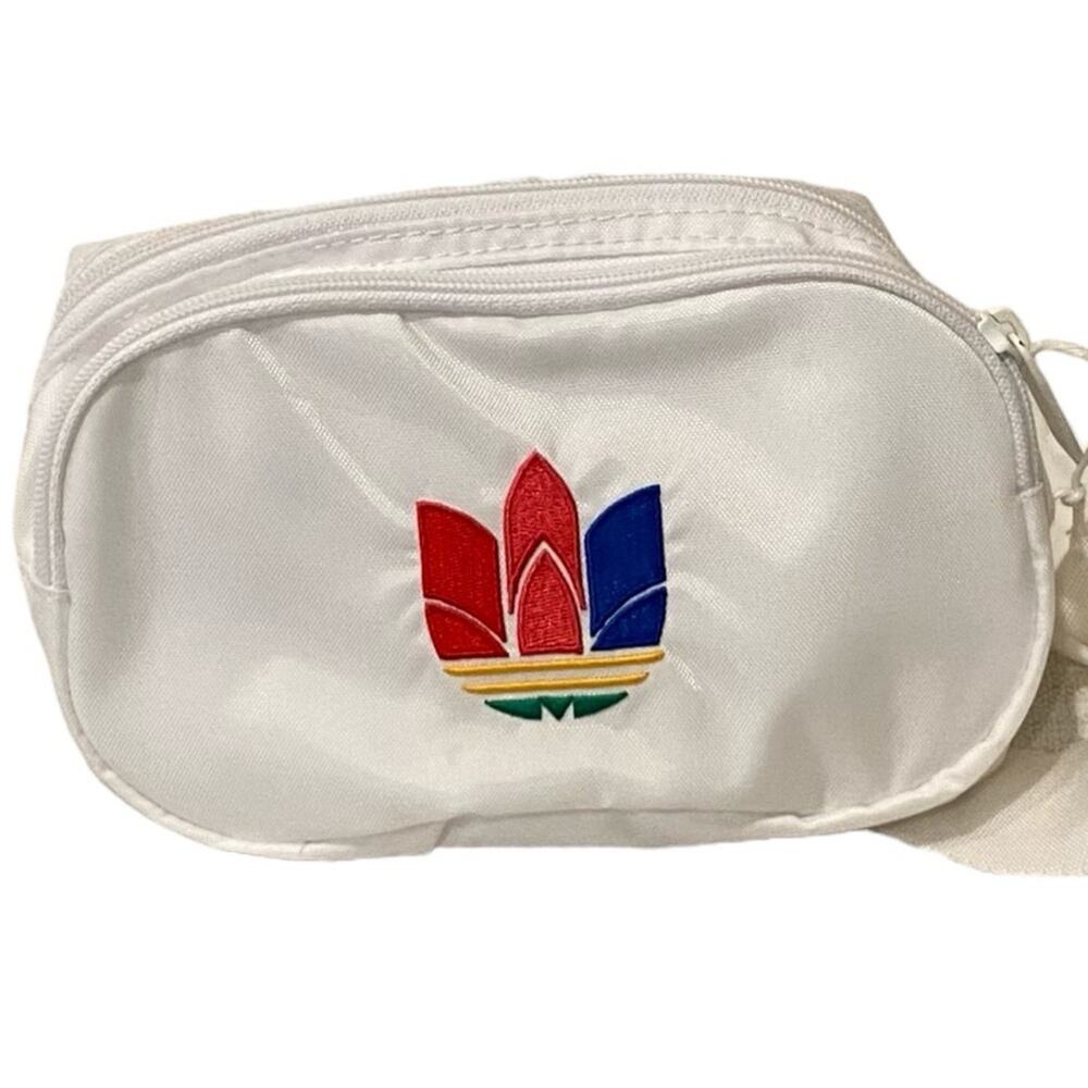 Adidas White Crossbody Bag with Colorful Logo